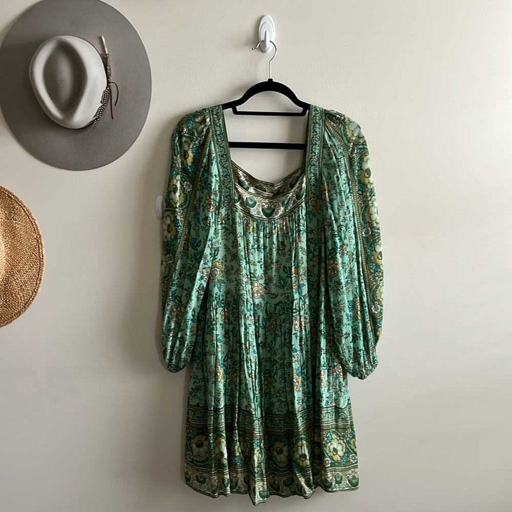 Spell and The Gypsy Collective Folk Song Tunic in Sage size Small